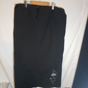 Vintage R&R drawstring skirt size 14 floral accent